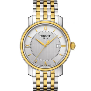 Buy Shop Tissot T Classic Bridgeport Silver Dial Two Tone Mesh Bracelet Watch For Men - T097.410.22.038.00 USA Online