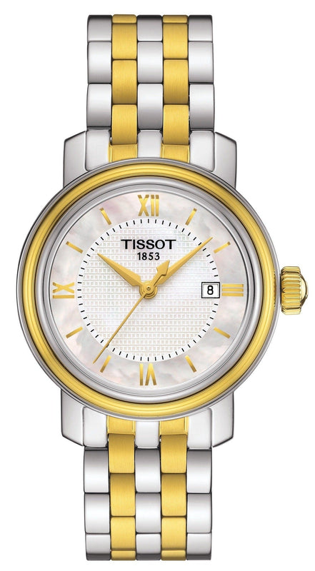 Buy Shop Tissot T Classic Bridgeport Silver Dial Two Tone Mesh Bracelet Watch For Men - T097.410.22.038.00 USA Online