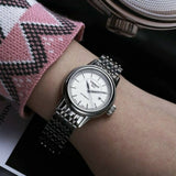 Buy Shop Tissot T Classic Carson Automatic White Dial Silver Steel Strap Watch For Women - T085.207.11.011.00 USA Online