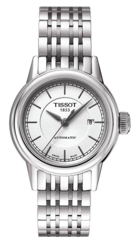 Buy Shop Tissot T Classic Carson Automatic White Dial Silver Steel Strap Watch For Women - T085.207.11.011.00 USA Online