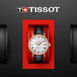 Buy Shop Tissot T Classic Carson Powermatic 80 White Dial Brown Leather Strap Watch for Men - T085.407.36.013.00 USA Online