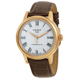 Buy Shop Tissot T Classic Carson Powermatic 80 White Dial Brown Leather Strap Watch for Men - T085.407.36.013.00 USA Online