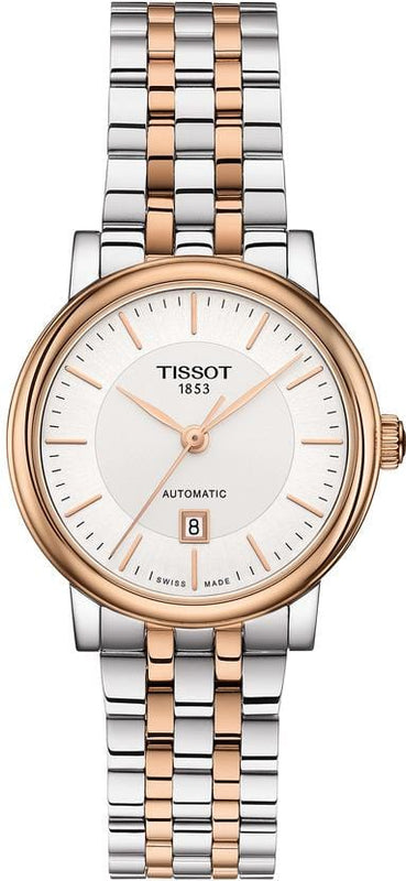 Buy Shop Tissot T Classic Carson Premium 30 White Dial Two Tone Steel Strap Watch for Women - T122.207.22.031.01 USA Online