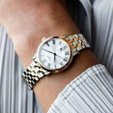 Buy Shop Tissot T Classic Carson Premium 30 White Dial Two Tone Steel Strap Watch for Women - T122.207.22.033.00 USA Online