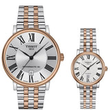 Buy Shop Tissot T Classic Carson Premium 30 White Dial Two Tone Steel Strap Watch for Women - T122.207.22.033.00 USA Online