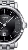 Buy Shop Tissot T Classic Carson Premium Automatic Lady Black Dial Silver Steel Strap Watch for Women - T122.207.11.051.00 USA Online