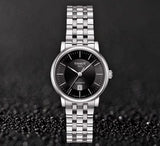 Buy Shop Tissot T Classic Carson Premium Automatic Lady Black Dial Silver Steel Strap Watch for Women - T122.207.11.051.00 USA Online