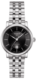 Buy Shop Tissot T Classic Carson Premium Automatic Lady Black Dial Silver Steel Strap Watch for Women - T122.207.11.051.00 USA Online