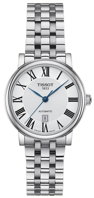 Buy Shop Tissot T Classic Carson Premium Automatic Lady Silver Dial Silver Steel Strap Watch for Women - T122.207.11.033.00 USA Online