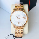 Buy Shop Tissot T Classic Carson Premium Automatic White Dial Rose Gold Steel Strap Watch for Men - T122.407.33.031.00 USA Online