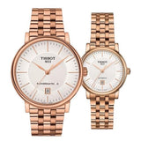 Buy Shop Tissot T Classic Carson Premium Automatic White Dial Rose Gold Steel Strap Watch for Men - T122.407.33.031.00 USA Online