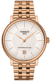 Buy Shop Tissot T Classic Carson Premium Automatic White Dial Rose Gold Steel Strap Watch for Men - T122.407.33.031.00 USA Online