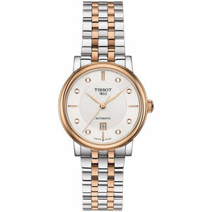 Buy Shop Tissot T Classic Carson Premium Diamonds White Dial Two Tone Steel Strap Watch for Women - T122.207.22.036.00 USA Online