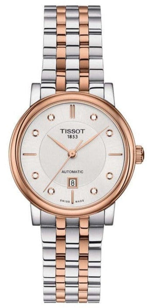 Buy Shop Tissot T Classic Carson Premium Diamonds White Dial Two Tone Steel Strap Watch for Women - T122.207.22.036.00 USA Online