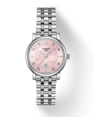 Buy Shop Tissot T Classic Carson Premium Pink Dial Silver Steel Strap Watch for Women - T122.210.11.159.00 USA Online