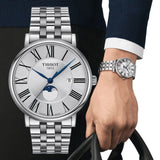 Buy Shop Tissot T Classic Carson Premium Powermatic 80 Silver Dial Silver Steel Strap Watch For Men - T122.407.11.033.00 USA Online