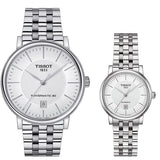 Buy Shop Tissot T Classic Carson Premium Powermatic 80 White Dial Silver Steel Strap Watch For Men - T122.407.11.031.00 USA Online