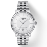 Buy Shop Tissot T Classic Carson Premium Powermatic 80 White Dial Silver Steel Strap Watch For Men - T122.407.11.031.00 USA Online