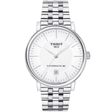 Buy Shop Tissot T Classic Carson Premium Powermatic 80 White Dial Silver Steel Strap Watch For Men - T122.407.11.031.00 USA Online