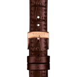 Buy Shop Tissot T Classic Carson Premium White Dial Brown Leather Strap Watch for Women - T122.207.36.031.00 USA Online