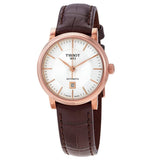 Buy Shop Tissot T Classic Carson Premium White Dial Brown Leather Strap Watch for Women - T122.207.36.031.00 USA Online