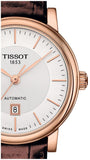Buy Shop Tissot T Classic Carson Premium White Dial Brown Leather Strap Watch for Women - T122.207.36.031.00 USA Online