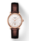 Buy Shop Tissot T Classic Carson Premium White Dial Brown Leather Strap Watch for Women - T122.207.36.031.00 USA Online