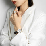 Buy Shop Tissot T Classic Carson Premium White Dial Brown Leather Strap Watch for Women - T122.207.36.033.00 USA Online