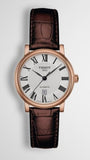 Buy Shop Tissot T Classic Carson Premium White Dial Brown Leather Strap Watch for Women - T122.207.36.033.00 USA Online