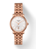 Buy Shop Tissot T Classic Carson Premium White Dial Rose Gold Steel Strap Watch for Women - T122.207.33.031.00 USA Online