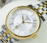 Buy Shop Tissot T Classic Carson Premium White Dial Two Tone Steel Strap Watch for Women - T122.207.22.031.00 USA Online