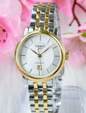 Buy Shop Tissot T Classic Carson Premium White Dial Two Tone Steel Strap Watch for Women - T122.207.22.031.00 USA Online