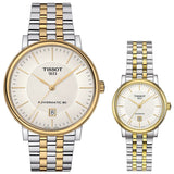 Buy Shop Tissot T Classic Carson Premium White Dial Two Tone Steel Strap Watch for Women - T122.207.22.031.00 USA Online