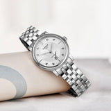 Buy Shop Tissot T Classic Carson Premium White Diamonds Dial Silver Steel Strap Watch for Women - T1222071103600 USA Online