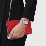 Buy Shop Tissot T Classic Carson Premium White Diamonds Dial Silver Steel Strap Watch for Women - T1222071103600 USA Online