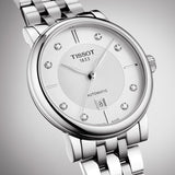 Buy Shop Tissot T Classic Carson Premium White Diamonds Dial Silver Steel Strap Watch for Women - T1222071103600 USA Online