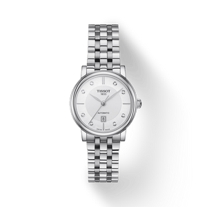 Buy Shop Tissot T Classic Carson Premium White Diamonds Dial Silver Steel Strap Watch for Women - T1222071103600 USA Online