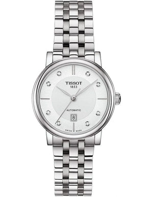 Buy Shop Tissot T Classic Carson Premium White Diamonds Dial Silver Steel Strap Watch for Women - T1222071103600 USA Online