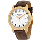 Buy Shop Tissot T Classic Carson Quartz White Dial Brown Leather Strap Watch for Men - T085.410.36.012.00 USA Online