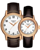 Buy Shop Tissot T Classic Carson Quartz White Dial Brown Leather Strap Watch for Men - T085.410.36.012.00 USA Online