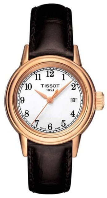 Buy Shop Tissot T Classic Carson Quartz White Dial Brown Leather Strap Watch for Men - T085.410.36.012.00 USA Online