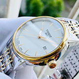 Buy Shop Tissot T Classic Carson Quartz White Dial Two Tone Steel Strap Watch for Men - T085.410.22.011.00 USA Online