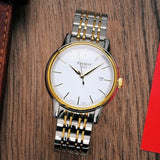 Buy Shop Tissot T Classic Carson Quartz White Dial Two Tone Steel Strap Watch for Men - T085.410.22.011.00 USA Online