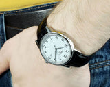 Buy Shop Tissot T Classic Carson White Dial Black Leather Strap Watch for Men - T085.410.16.013.00 USA Online