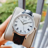 Buy Shop Tissot T Classic Carson White Dial Black Leather Strap Watch for Men - T085.410.16.013.00 USA Online