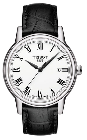 Buy Shop Tissot T Classic Carson White Dial Black Leather Strap Watch for Men - T085.410.16.013.00 USA Online