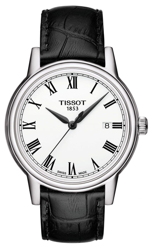 Buy Shop Tissot T Classic Carson White Dial Black Leather Strap Watch for Men - T085.410.16.013.00 USA Online