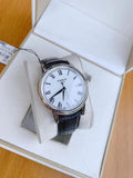 Tissot T Classic Carson White Dial Black Leather Strap Watch for Men - T085.410.16.013.00