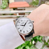 Tissot T Classic Carson White Dial Black Leather Strap Watch for Men - T085.410.16.013.00
