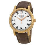 Buy Shop Tissot T Classic Carson White Dial Brown Leather Strap Watch For Men - T085.410.36.013.00 USA Online